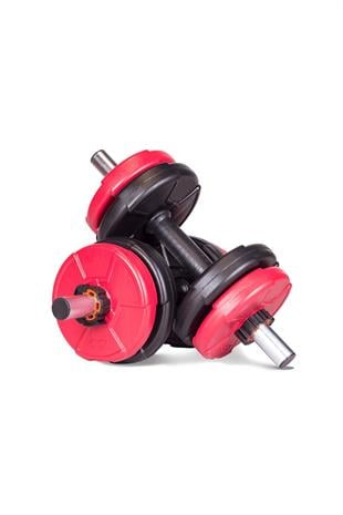 Ecgspor 16 Kg Dambıl Seti Kırmızı-siyah 6 In 1 Fitness Set