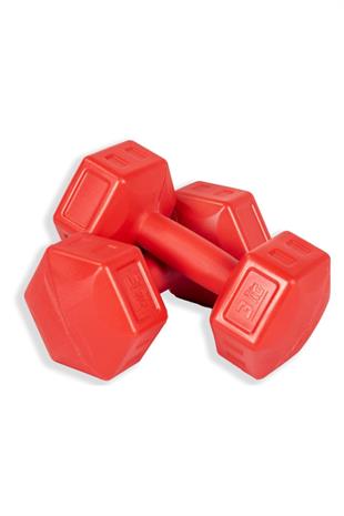 Ecgspor 3 Kg Kırmızı Dambıl Seti 3 Kg x 2 Adet Toplam 6 Kg Ağırlık Seti
