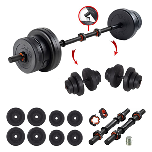 Ecgspor 32 KG Multifonksiyonel Halter Seti ve Dambıl Seti Ağırlık Fitness Seti