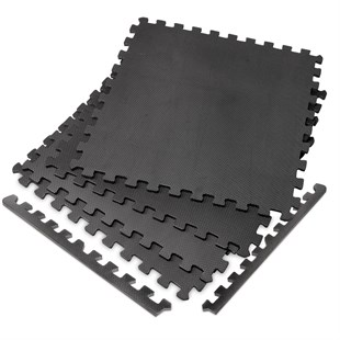 VirtuFit Fitness Puzzle Mat – 4 Parçalı Zemin Matı – 120×120 cm – Siyah