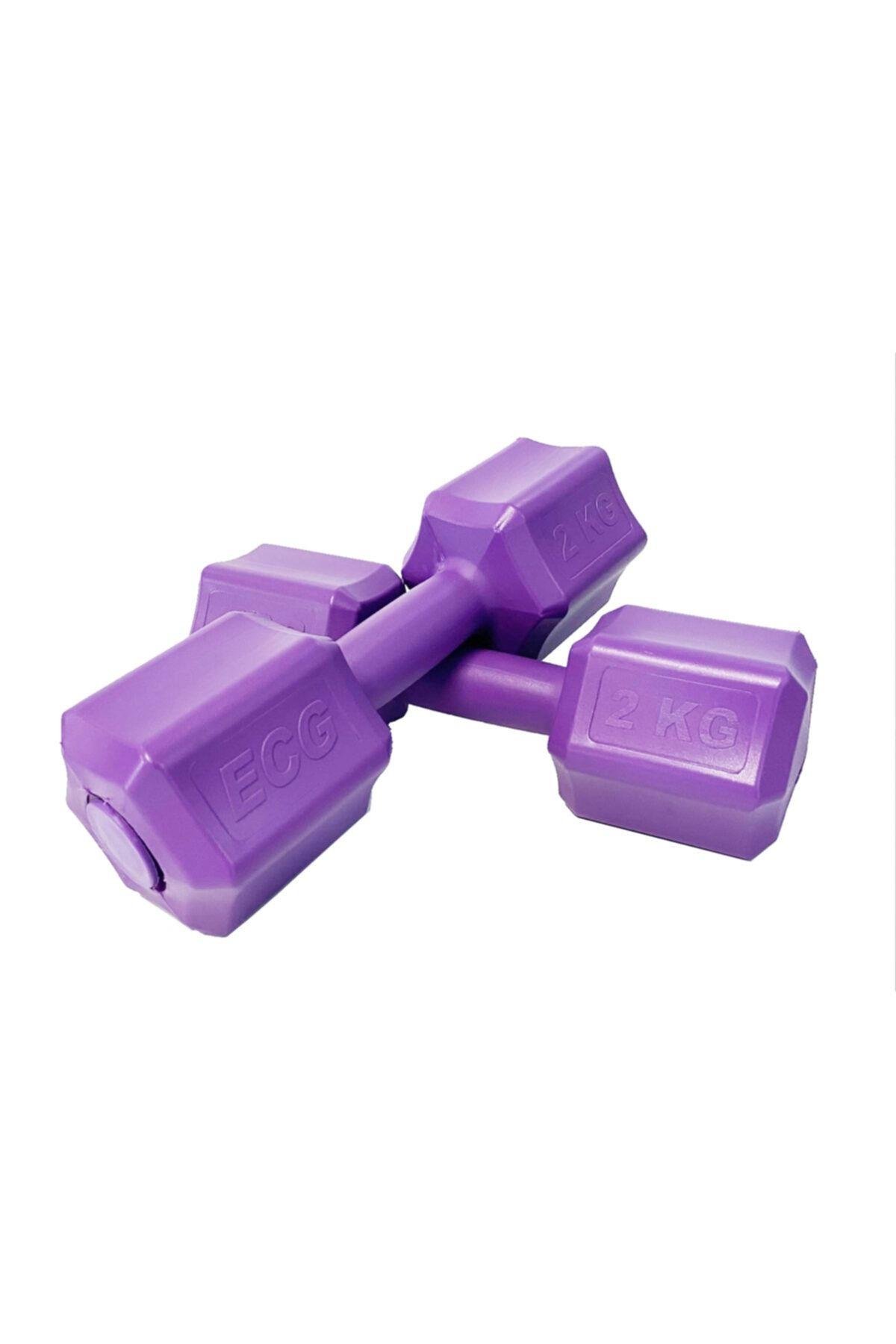 Ecgspor 2 Kg Mor Dambıl Seti 2 Kg x 2 Adet Toplam 4 Kg Ağırlık Seti 