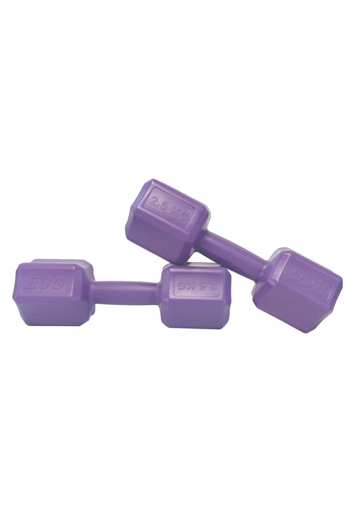 Ecgspor 2.5 Kg Mor Dambıl Seti 2.5 Kg x 2 Adet Toplam 5 Kg Ağırlık Seti 