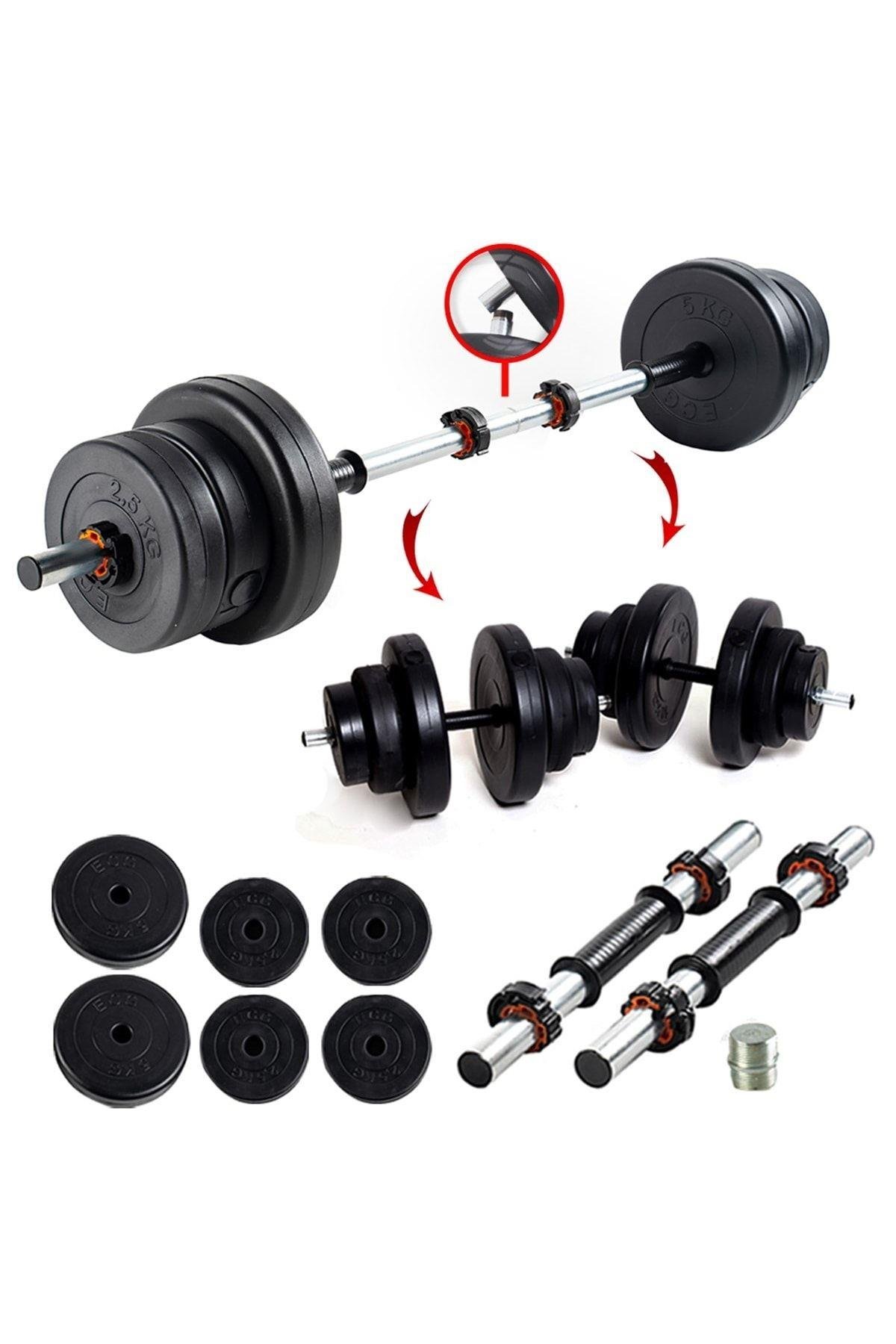 Ecgspor 22 KG Multifonksiyonel Halter Seti ve Dambıl Seti