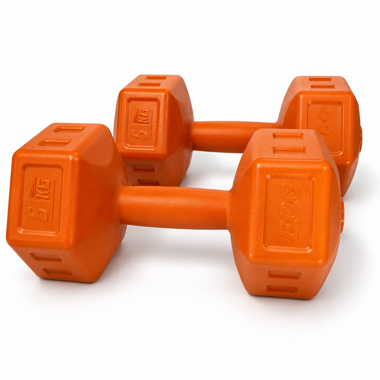 Ecgspor 5 Kg Turuncu Dambıl Seti 5 Kg x 2 Adet Toplam 10 Kg Ağırlık Seti