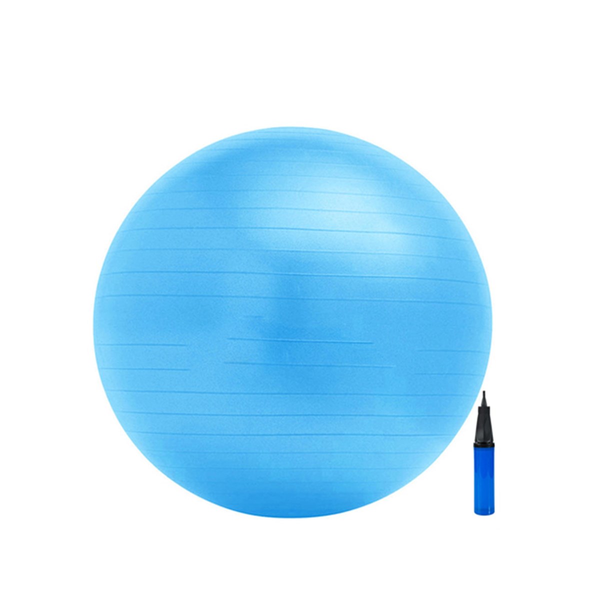 Ecgspor Büyük Boy Pilates Topu Mavi & El Pompası (55 cm)