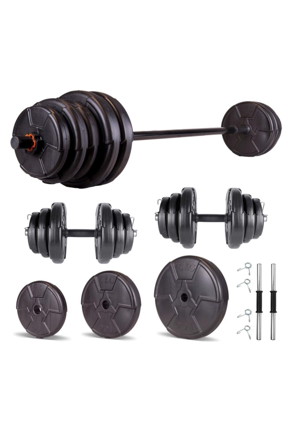 Ecgspor HERO Serisi 65 Kg Halter Seti ve Dambıl Seti Ağırlık Fitness Seti