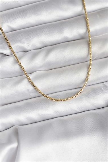 14K Gold Renk Kaplama İnce Zincir Model CM Kadın Kolye