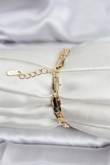 14K Gold Renk Kaplama Zincir Model CM Kadın Bileklik