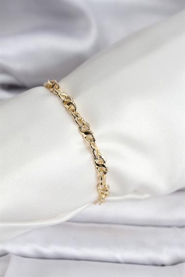 14K Gold Renk Kaplama Zincir Model CM Kadın Bileklik