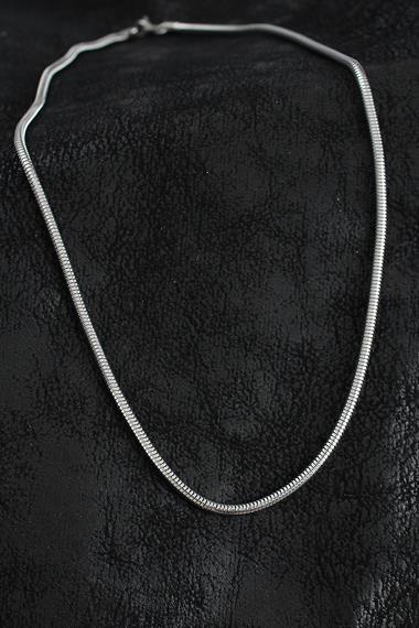 316L Çelik Oval İtalyan Zincir Model Gümüş Renk Erkek Kolye