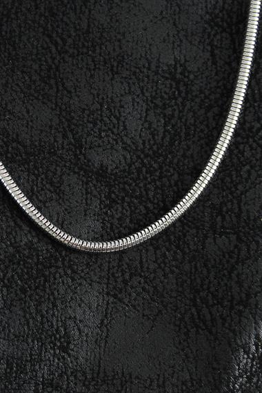 316L Çelik Oval İtalyan Zincir Model Gümüş Renk Erkek Kolye