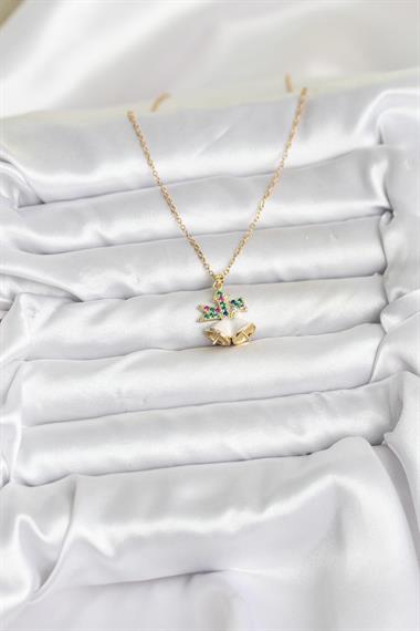 316L Çelik Zincir Gold Renk Chirtsmas Bell Model Yılbaşı Temalı Kadın Kolye