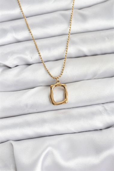 316L Çelik Zincir Gold Renk Model Kadın Kolye