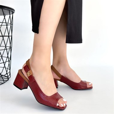 Alessi Rugan Topuklu Ayakkabı -Bordo