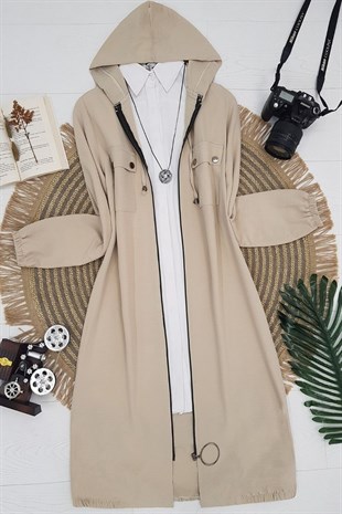 Boydan Fermuarlı Ayrobin Kap -Taş