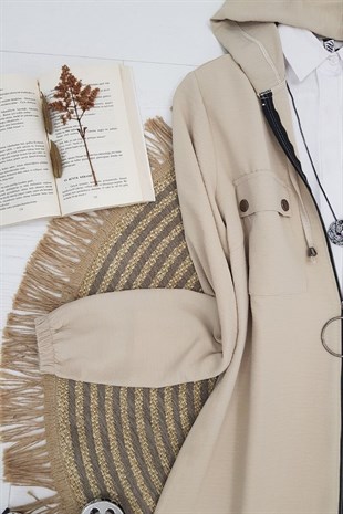 Boydan Fermuarlı Ayrobin Kap -Taş