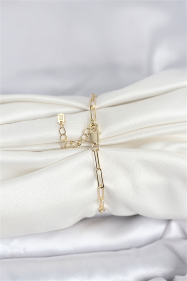 CM 14K Gold Renk Ataç Zincir Model Kadın Bileklik