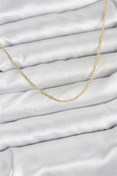 CM 14K Gold Renk Burgu Model 60 cm Kadın Kolye