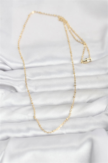 CM 14K Gold Renk Burgu Model 60 cm Kadın Kolye