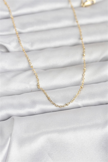 CM 14K Gold Renk Burgu Model 60 cm Kadın Kolye