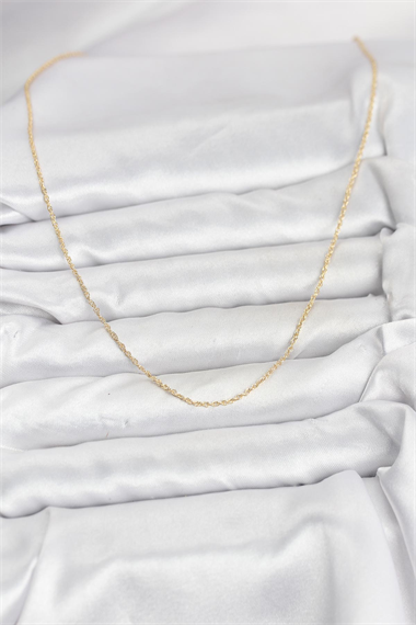 CM 14K Gold Renk Burgu Model 60 cm Kadın Kolye