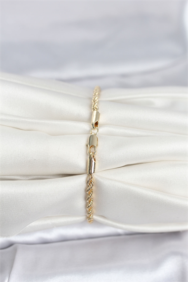 CM 14K Gold Renk Burgu Model Kadın Bileklik