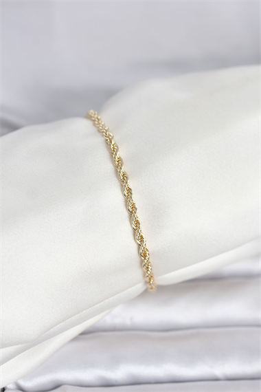 CM 14K Gold Renk Burgu Model Kadın Bileklik