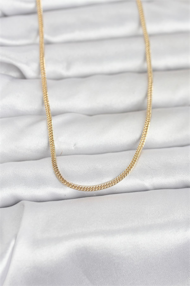 CM 14K Gold Renk Dolgun Zincir Model 60 cm Kadın Kolye