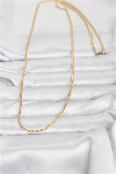 CM 14K Gold Renk Dolgun Zincir Model 60 cm Kadın Kolye