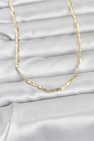 CM 14K Gold Renk Gemici Zincir Model 60 cm Kadın Kolye