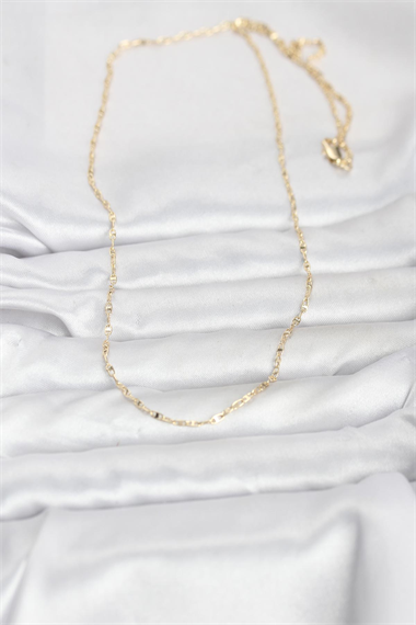 CM 14K Gold Renk Gemici Zincir Model 60 cm Kadın Kolye