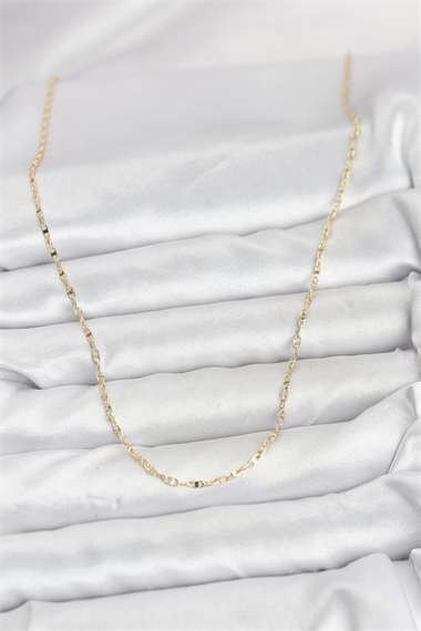 CM 14K Gold Renk Gemici Zincir Model 60 cm Kadın Kolye