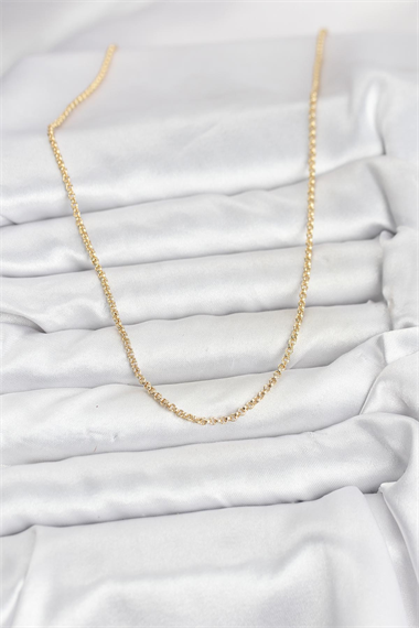 CM 14K Gold Renk Halka Model 60 cm Kadın Kolye