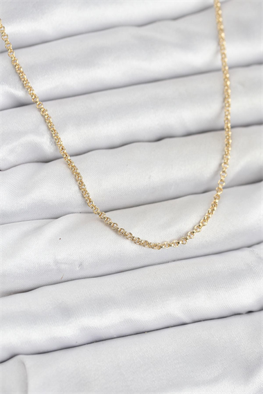 CM 14K Gold Renk Halka Model 60 cm Kadın Kolye