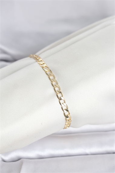 CM 14K Gold Renk Halka Zincir Model Kadın Bileklik