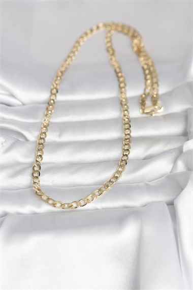 CM 14K Gold Renk Kalın Zincir Model 60 cm Kadın Kolye