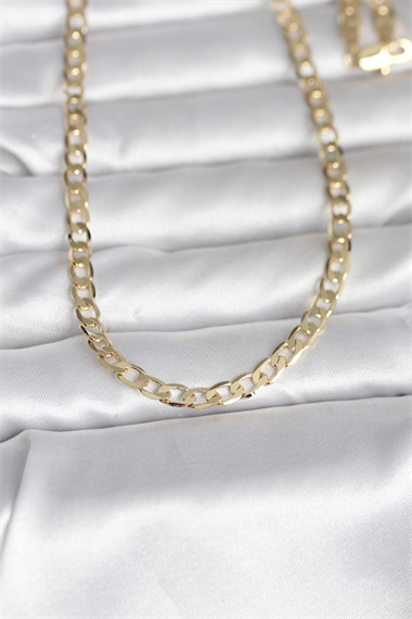 CM 14K Gold Renk Kalın Zincir Model 60 cm Kadın Kolye