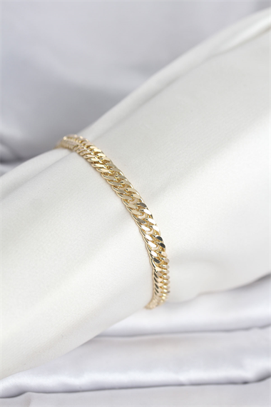 CM 14K Gold Renk Kalın Zincir Model Kadın Bileklik