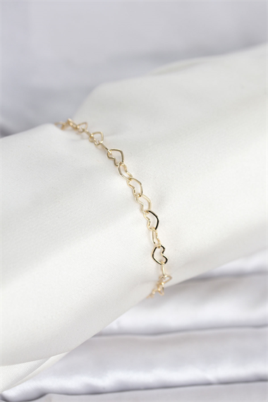 CM 14K Gold Renk Kalpli Zincir Model Kadın Bileklik