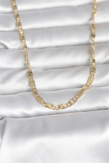 CM 14K Gold Renk Lazer Model 45 cm Kadın Kolye