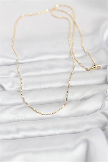 CM 14K Gold Renk Parçalı Topçuk Model 60 cm Kadın Kolye