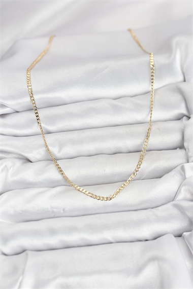 CM 14K Gold Renk Pirinç Zincir Model Kadın Kolye