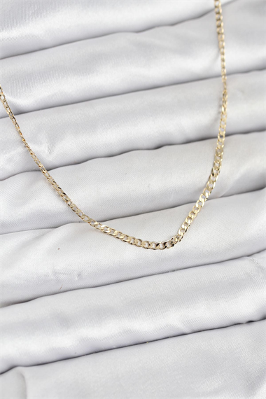 CM 14K Gold Renk Pirinç Zincir Model Kadın Kolye