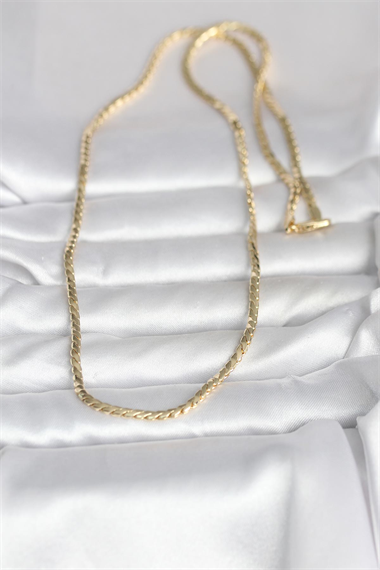 CM 14K Gold Renk Yassı Model 60 cm Kadın Kolye