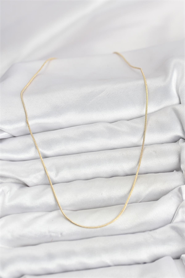 CM 14K Gold Renk Yılan Zincir Model Kadın Kolye