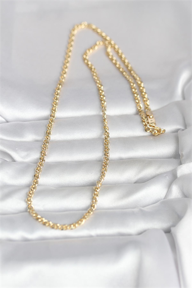 CM 14K Gold Renk Zincir Model 60 cm Kadın Kolye