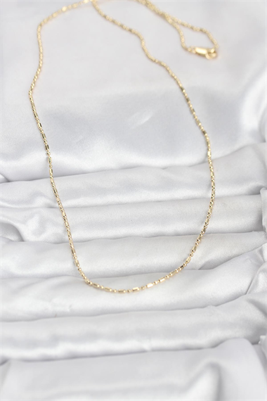CM 14K Gold Renk Zincirli 60 cm Kadın Kolye