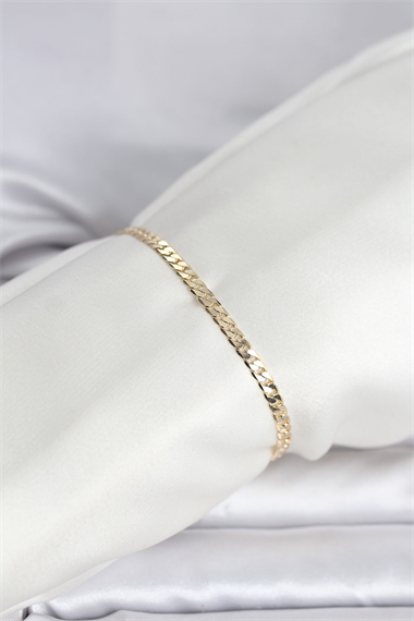 CM 14K Gold Renk Zincirli Model Kadın Bileklik