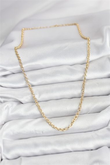 CM Gold Renk Pirinç Halkalı Model Kadın Kolye