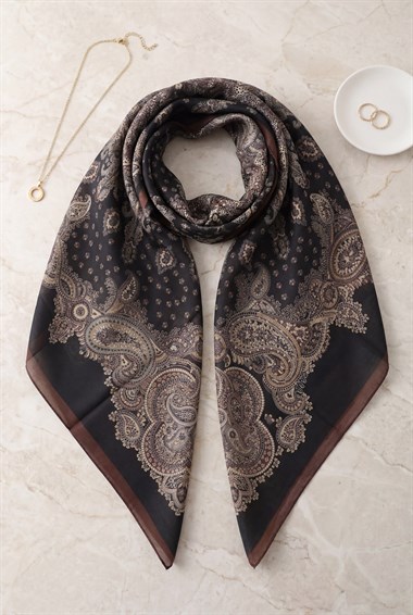 Çıtır Desen Coton Eşarp -Bordo